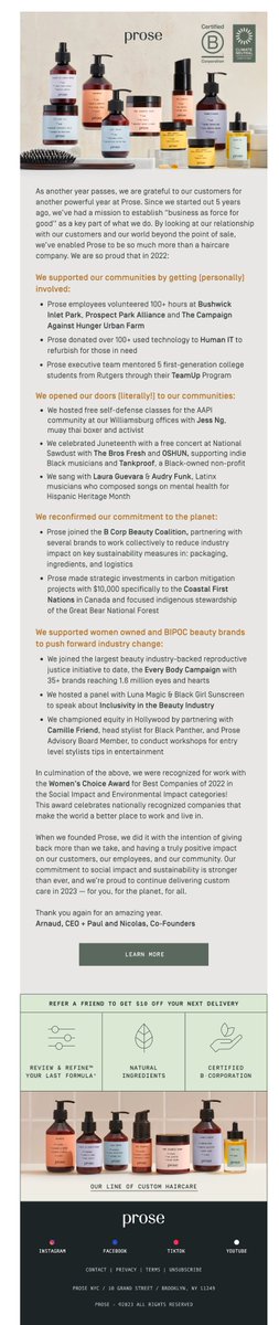 These are the types of brand emails I love to see in my inbox. Props to <a href="/ArnaudPlas/">Arnaud Plas - Entrepreneur</a> + @prosehair team 👏