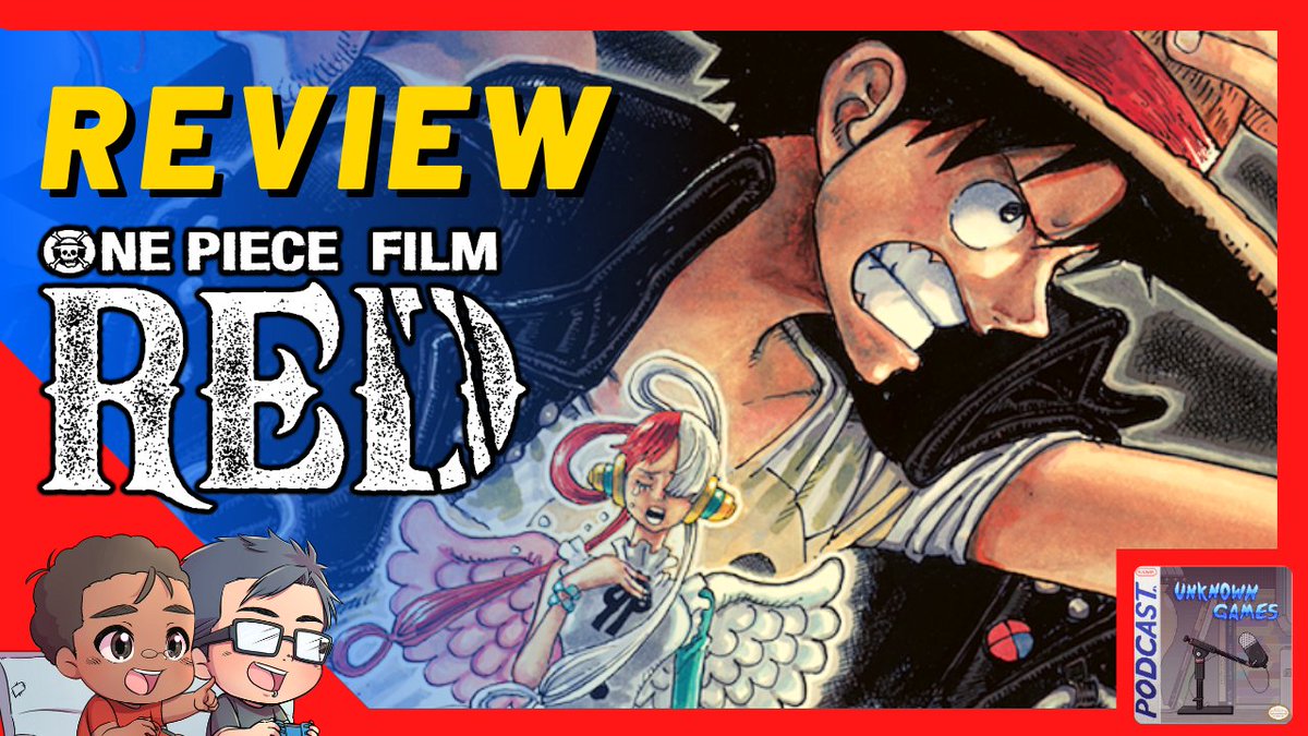 UGP_cast's tweet photo. The #UGPcast YouTube has been lit this past month, and we're even daring to venture into the realm of more reviews, starting with #OnePiece Flim: RED!

🎞️ Watch Video #Podcasts on YT!
➡️ https://t.co/U2pnxf9nIY https://t.co/F8zHkdlY4m