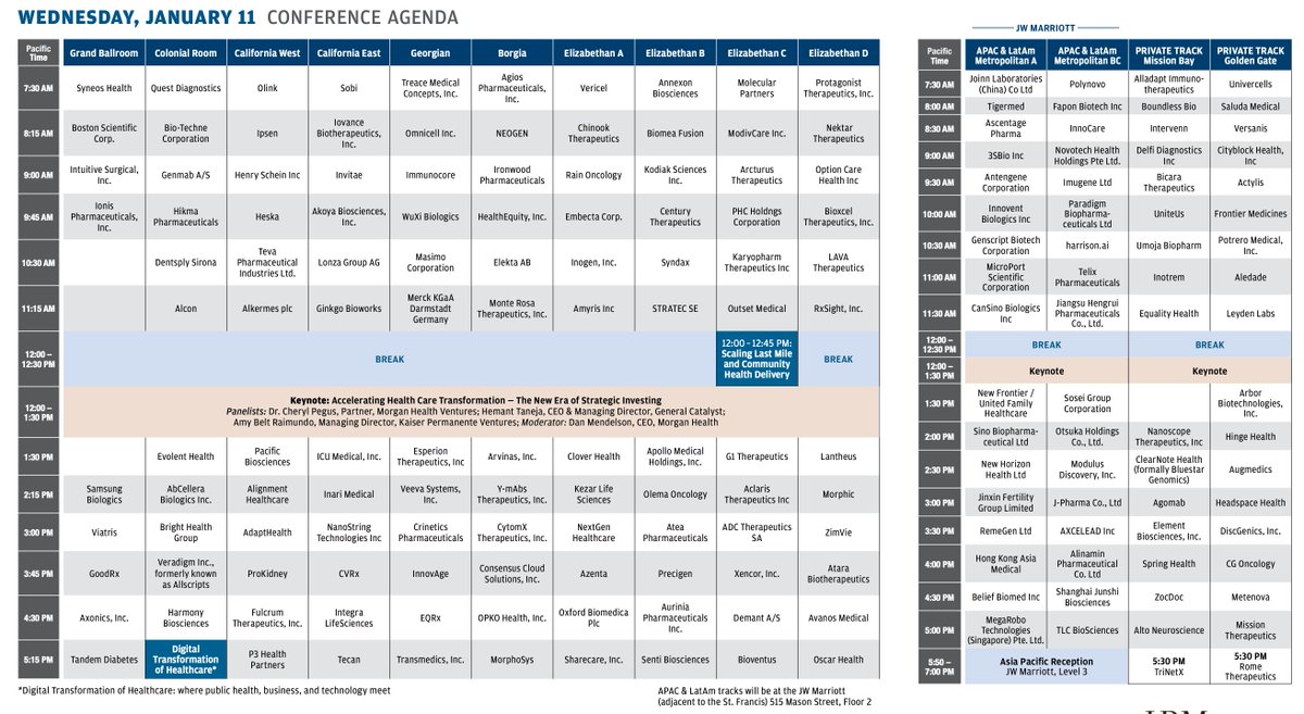 AndrewE_Dunn's tweet image. Finalized #JPM23 schedule just dropped — includes privately held companies

Some startups to watch that are presenting: Ultima Genomics, ElevateBio, Tessera, Metagenomi, Mammoth, Arbor, Element, Umoja ...