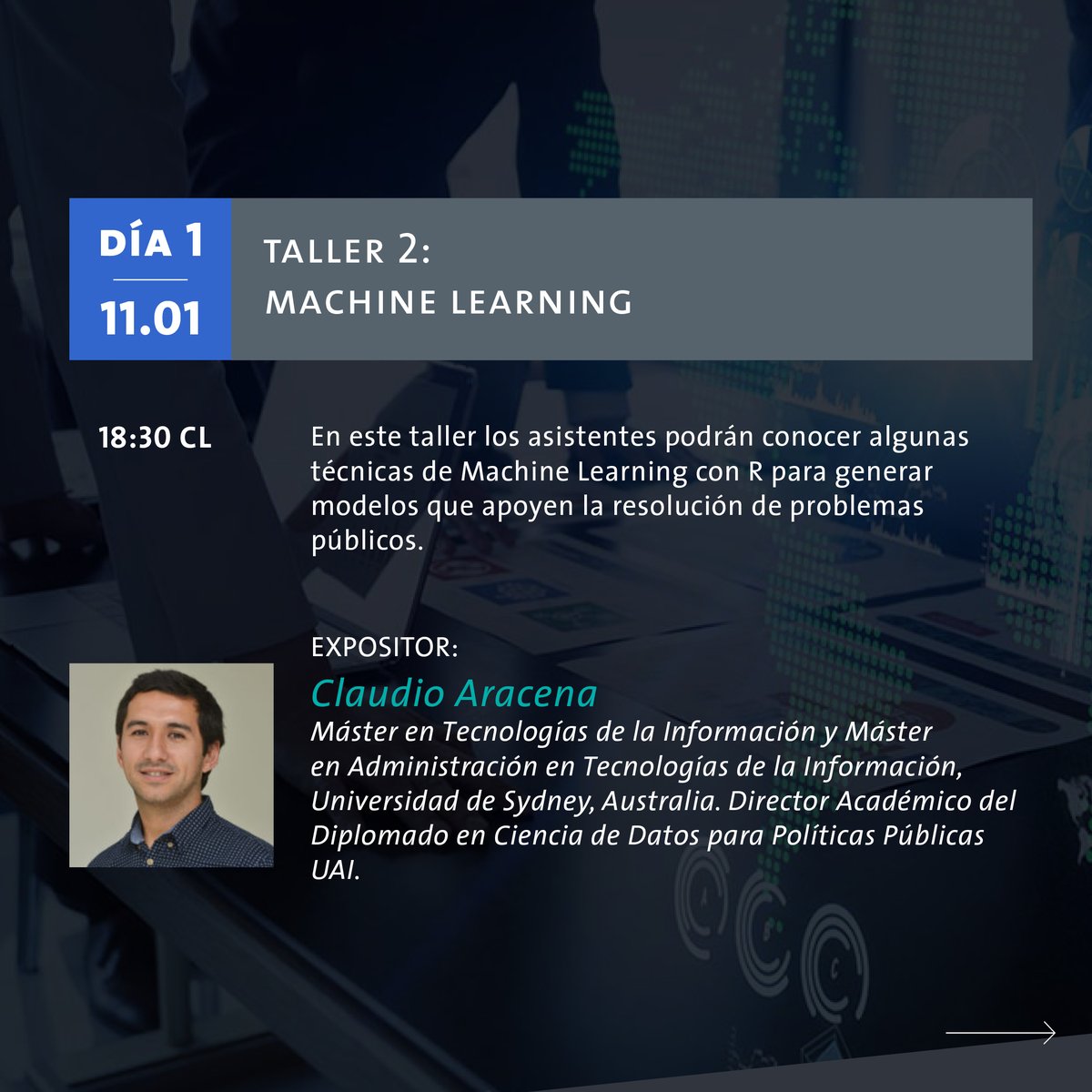 GoblabUAI's tweet photo. 🧑🏻💻 Invitamos a la comunidad de la #RedInnolabs a participar en esta serie de talleres gratuitos de nuestra 3° Feria de #InnovaciónPública. Súmate e introdúcete al mundo de la #CienciaDeDatos para #PolíticasPúblicas.
📅 11 y 12 enero
Inscríbete aquí
https://t.co/w87FQa2wXM https://t.co/r9Kyi0KA0c