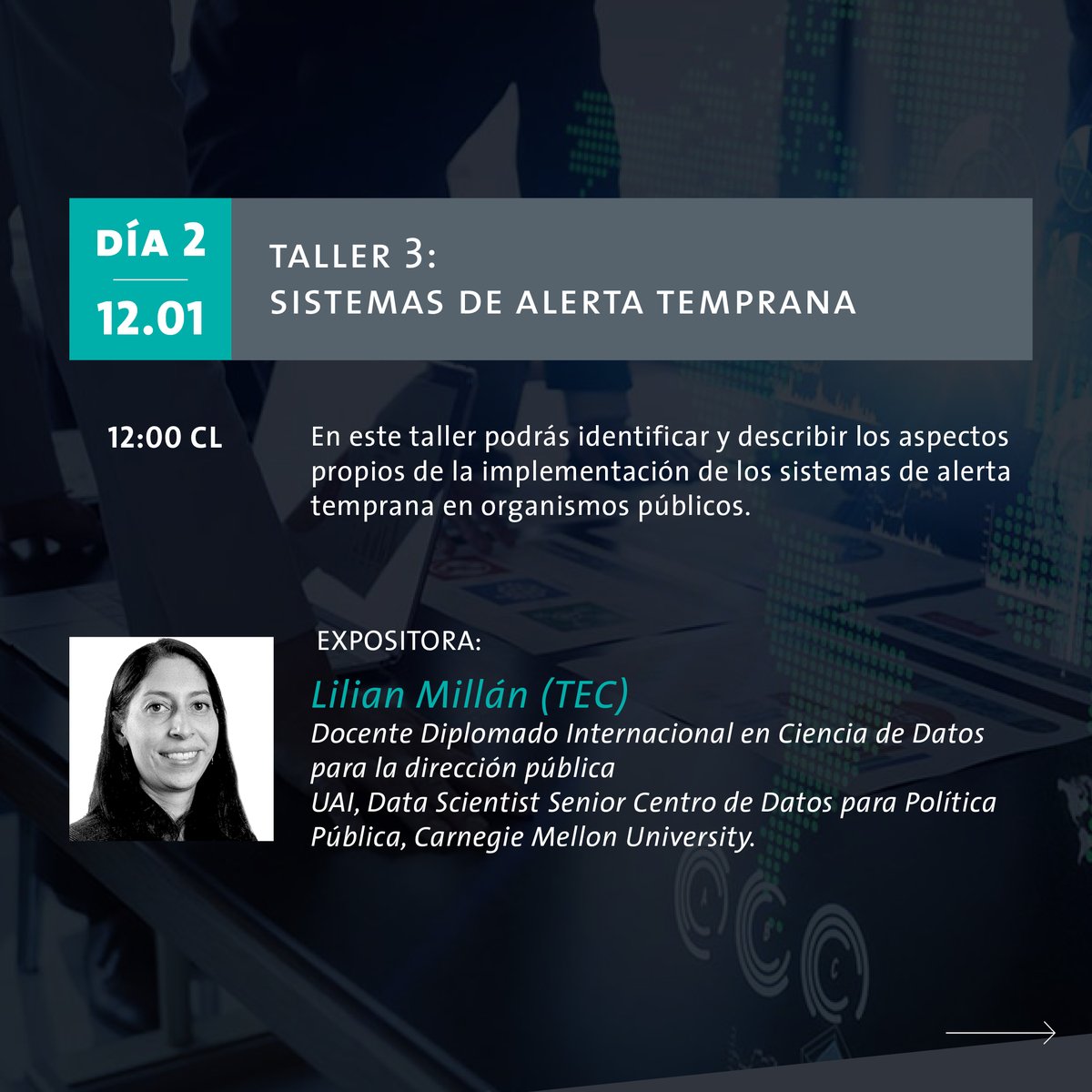 GoblabUAI's tweet photo. 🧑🏻💻 Invitamos a la comunidad de la #RedInnolabs a participar en esta serie de talleres gratuitos de nuestra 3° Feria de #InnovaciónPública. Súmate e introdúcete al mundo de la #CienciaDeDatos para #PolíticasPúblicas.
📅 11 y 12 enero
Inscríbete aquí
https://t.co/w87FQa2wXM https://t.co/r9Kyi0KA0c