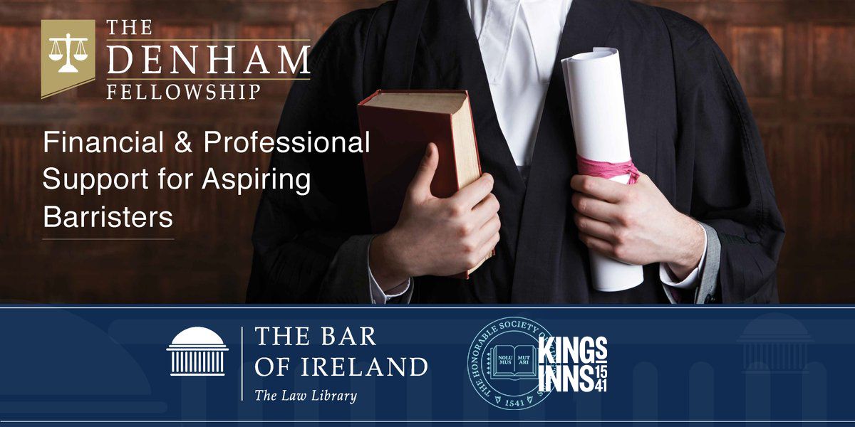 TheBarofIreland's tweet photo. 📢❗ Final call for applications ahead of the deadline on Monday! 📢❗

If you are eligible to be considered for the 2023 Denham Fellowship, make sure your application is completed and ready. 

Full details at: https://t.co/lS3RCumnR3 https://t.co/78Hs9adRjw