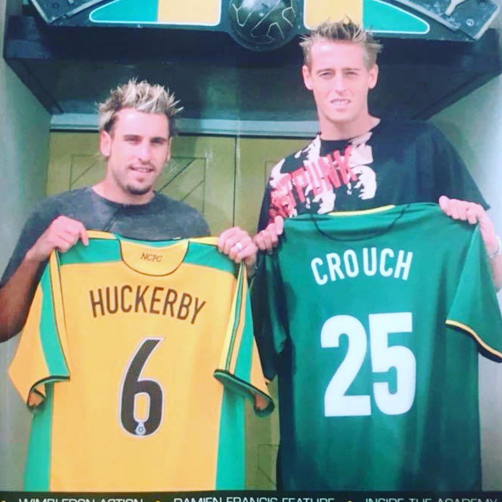 Double whammy @hucks6dh6 & @petercrouch at #ncfc . one we managed to nab and became one of the greatest to wear Yellow and Green. The other slipped away and maybe went onto some ok achievements 😉.