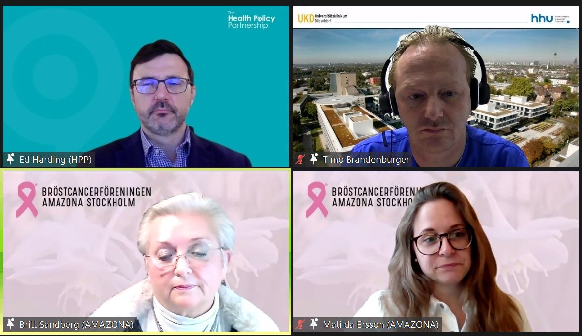 Covirna_EU's tweet photo. Britt Sandberg and Matilda Ersson from AMAZONA referencing their experience with the @REBECCA_project and the importance of involving #patients from the very beginning of the process and in any #research project.
#unmetclinicalneeds #COVend #ENVISION https://t.co/LAeGWX8ElF