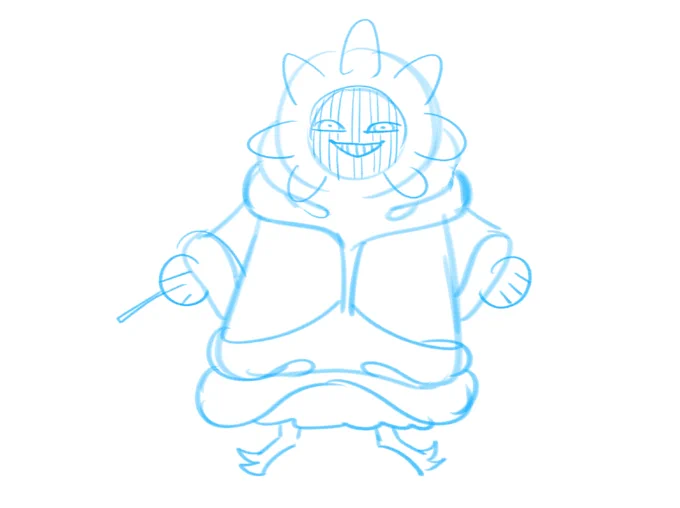 was testing chibi styles for the mayuri stickers and this happened... cursed energy... as it should be 