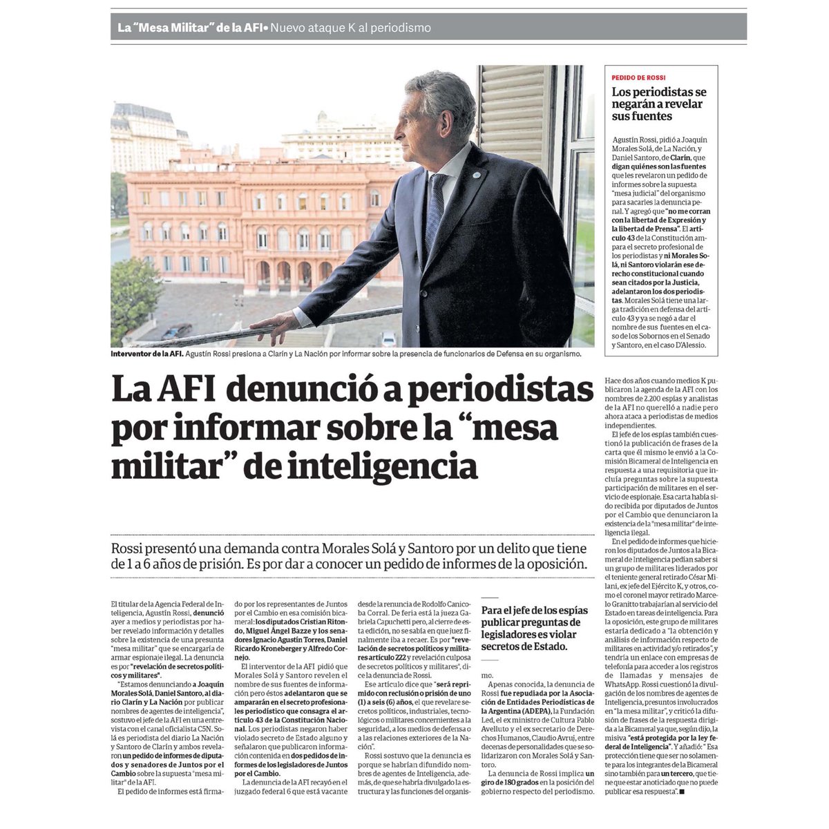 PatoBullrich's tweet photo. EL ESTADO DE DERECHO ENTRE PARÉNTESIS
A confesión de parte, relevo de pruebas. Es así nomás: un aparato paraestatal de inteligencia ilegal y con alta sofisticación. https://t.co/chBUihyiKv