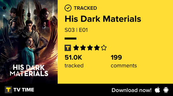 OhMyDeanWin's tweet photo. I've just watched episode S03 | E01 of His Dark Materials! #hisdarkmaterials  https://t.co/TnnXJMKyyz #tvtime https://t.co/bcc2Qk4p3c