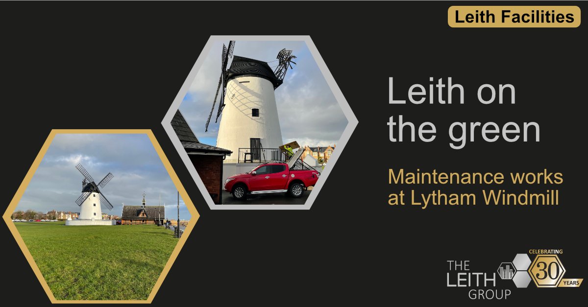 LeithPlanning's tweet photo. Happy New Year! The Leith Facilities team started back on January the 1st and were on site at Lytham Windmill as part of our commitment to the Fylde council. 

#growthmindset #theleithgroup #planning #facilitiesmanagement https://t.co/nXxGRPvAQe