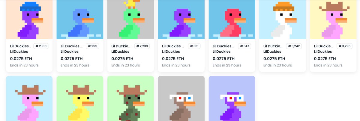 Went <a href="/LilDuckiesNFT/">Lil Duckies</a> Duck hunting this morning.  

It's fun in the beginning of a project because it can go either way...📈📉

Sniping the 3-D glasses, Cowboy Hat and Swimming traits. (NFA)

Ready for the Roasting? (Burning off Pixels to go 2-D)