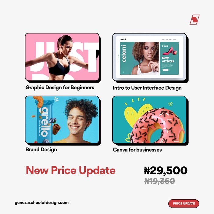 genezaschool's tweet image. 3 more days to go‼️
The new price for our design courses will go into effect in only three more days.
Take advantage of our current pricing now before it is too late⏰
Enroll now to start learning!
Click the link in our bio to register
#designschool #designcourse