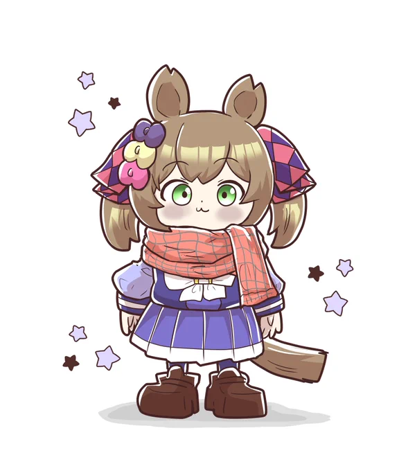 マフラーにゅ子ちぃ#スマートファルコン #ウマ娘 #ひとくちファル子 