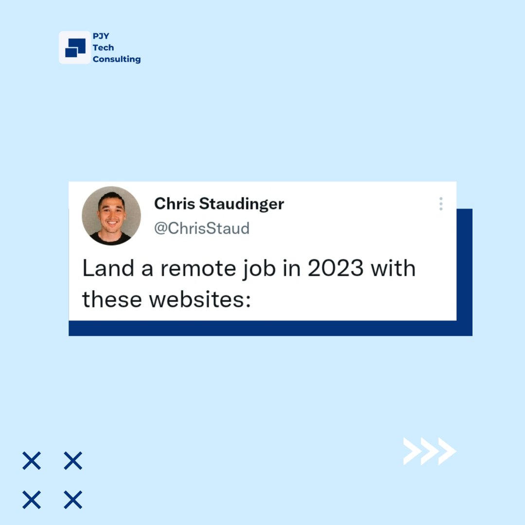 Looking for Remote Roles in 2023? We found this thread by @ChrisStaud very useful. 

#Remoteworklife #Remoteliving #Remoteworkinglife #Remotejobsearch #Workremote #Remotehiring #TechCommunity #AbujaTwitterCommunity