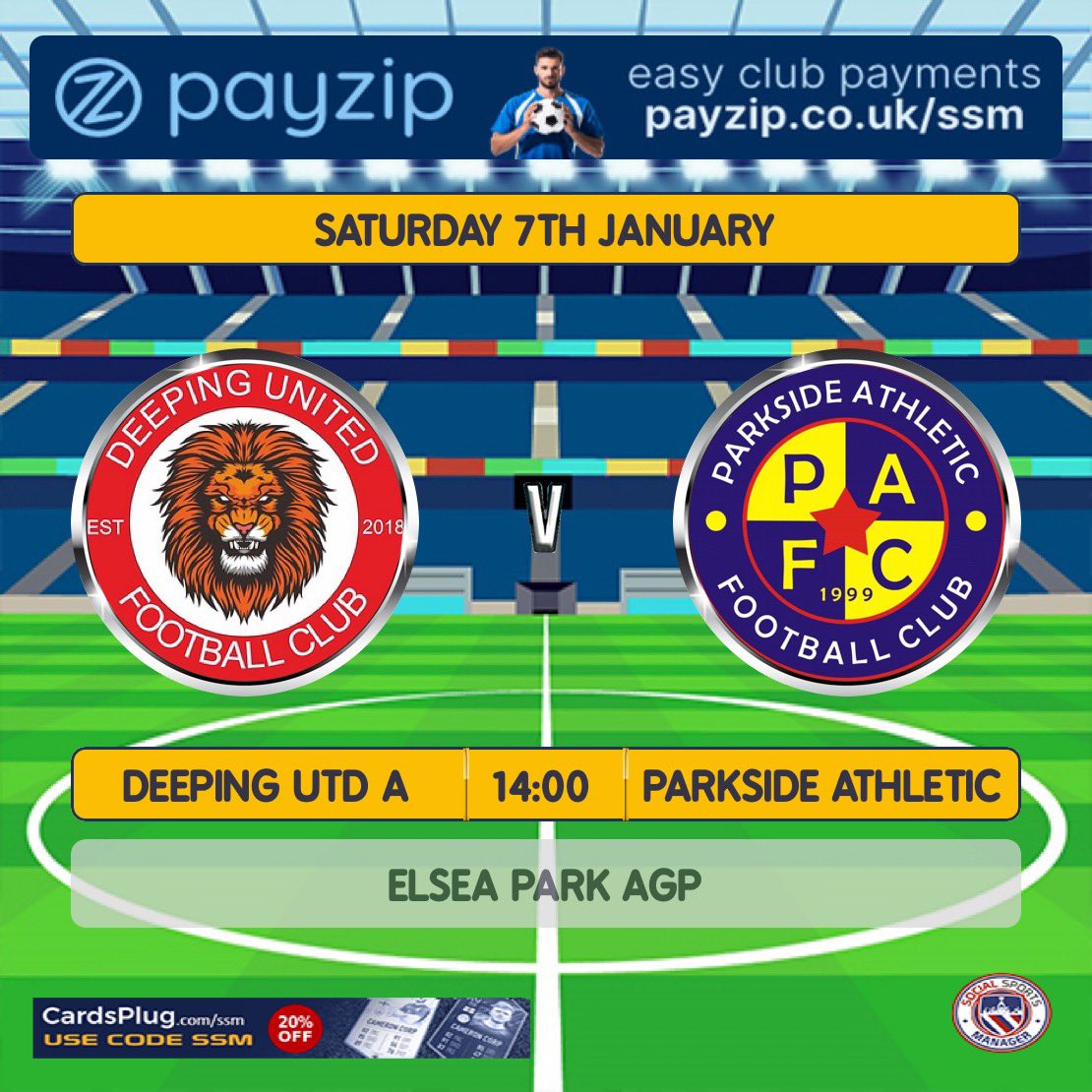 New year fresh start. The lions face parkside athletic at home for the first game of the new year hoping to grab all 3 points 💪🦁⚽️