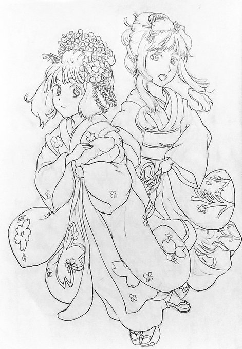 いいねRTありがとうございました!

かわいい2人は和服も似合う 