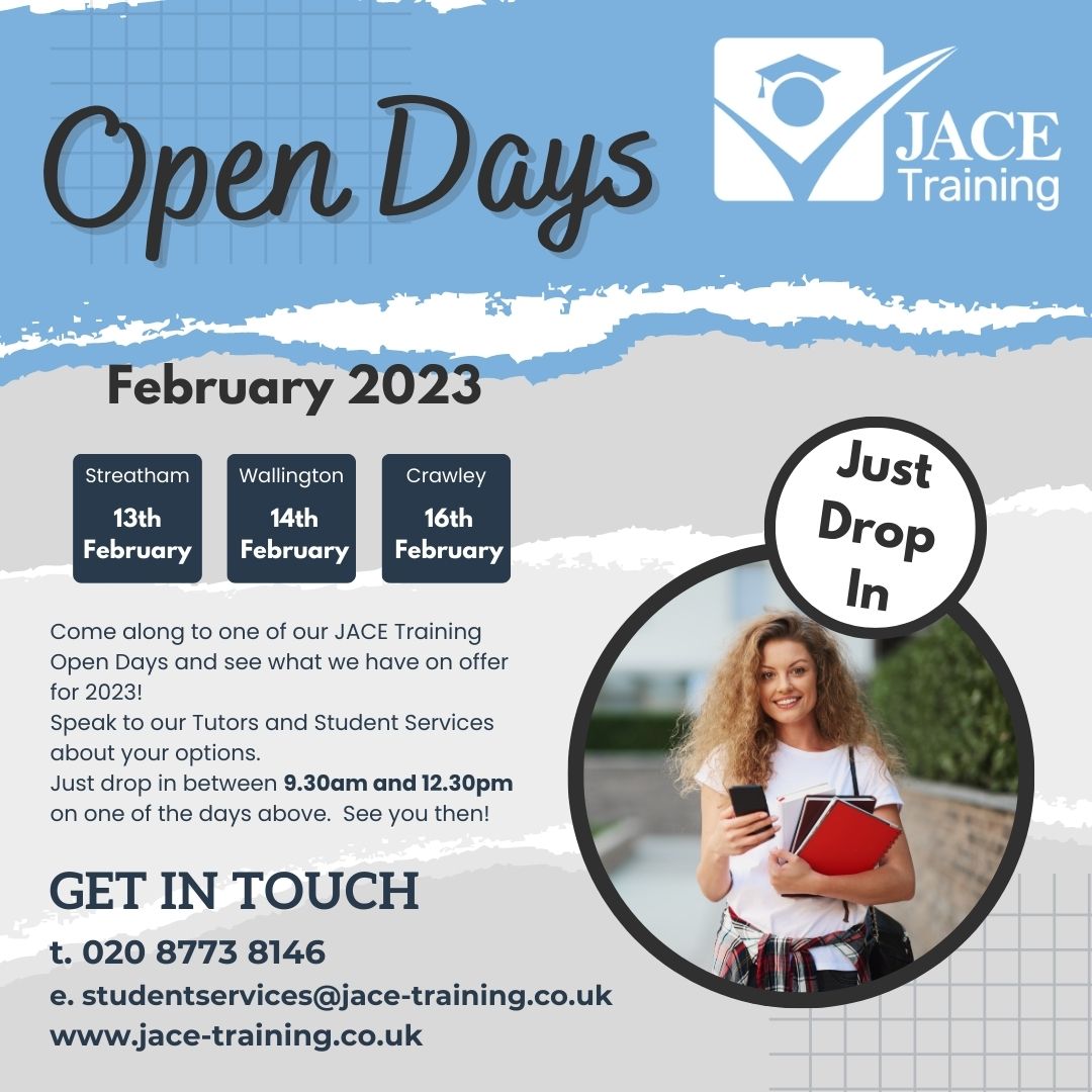 JACETraining's tweet image. Looking for something new? Visit a JACE Centre to find out what courses &amp;amp; programmes are on offer that might just be what you are looking for. See you there! #studyprogrammes #apprenticeships #trainingprovider #college #newstart2023 #wallington #crawley #streatham #london