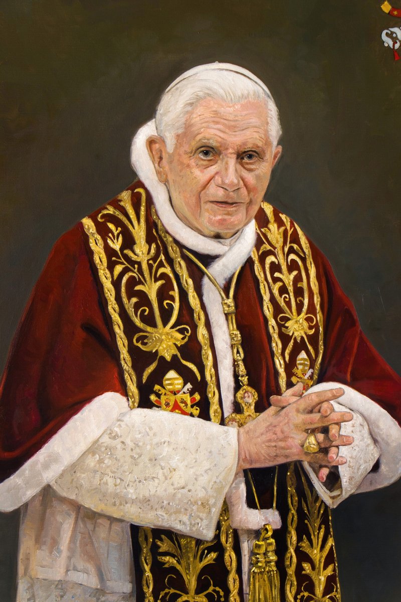 Raul_Berzosa's tweet photo. Hoy ha sido el funeral de Benedicto XVI, un papa que he pintado en cuatro ocasiones. https://t.co/hSuhVIxQym