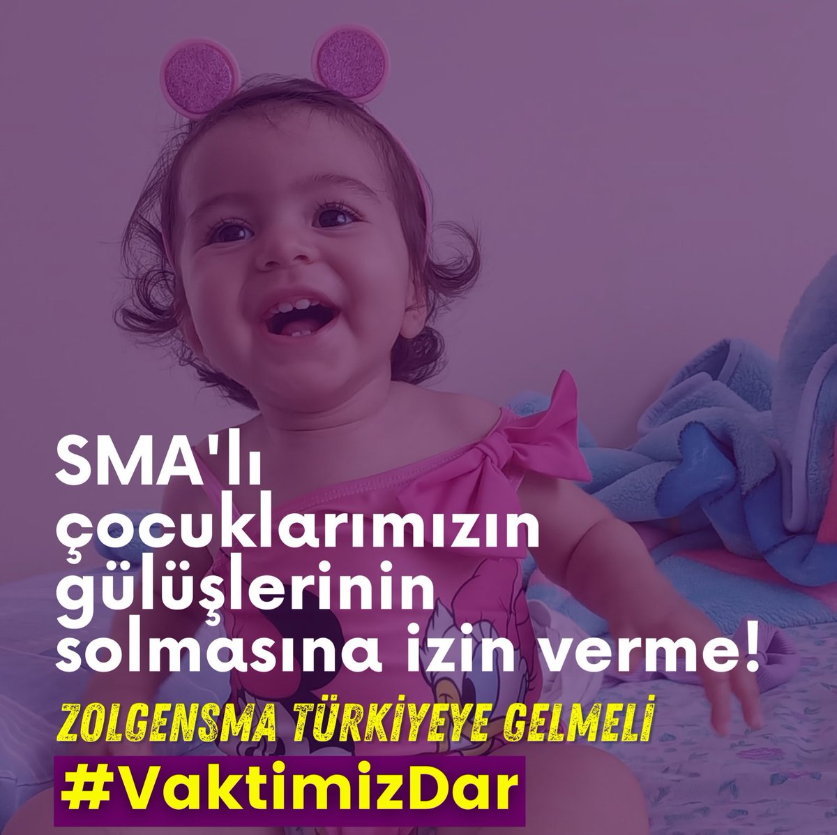 jalenursullu's tweet photo. #VaktimizDar sosyal devlet olmanın gereğini yerine getirin, SMA hastası çocuklarımıza umut olun. Artık yavrularımız için zaman daralıyor. @saglikbakanligi bir an önce devreye girmeli. Ailelerin talep ettiği Zolgensma ilacının Türkiye’de de kullanımının önü açılmalıdır. https://t.co/IG9sTvrxIg