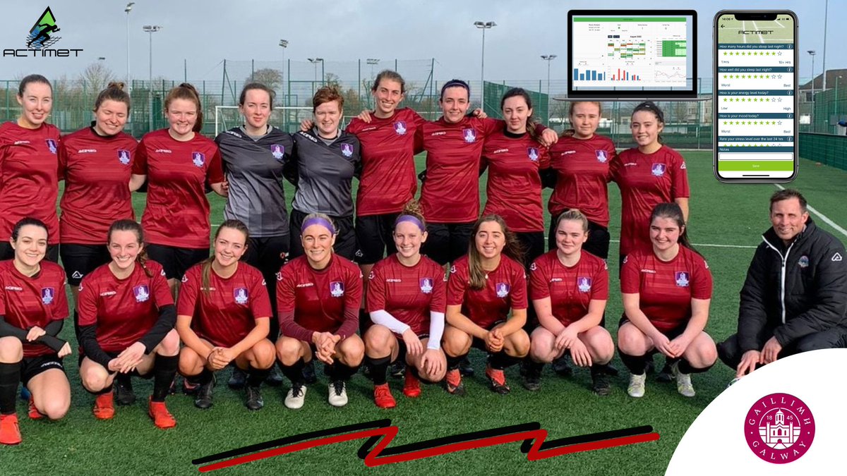 Actimet1's tweet photo. Delighted to be associated with University of Galway Elite Women's Soccer, who are putting player wellbeing first with Actimet. 
Track Training Load, Wellness and Menstrual Cycle with Actimet. 
#athletemonitoring #wellness #menstrualcycle https://t.co/elaGRe2aqI