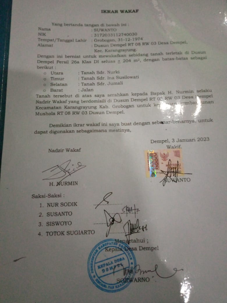 Buat sodaraku..,jika ada yg kelebihan rizki,wilayah tersebut yg terletak di wilayah grobogan-jateng ingin mendirikan tempat ibadah (mushola) sudi kiranya menyisihkan rizkinya untuk di sedekahkan.Semoga amal baik di catat olha Allah &amp;di jadikan amal baikmu <a href="/ganjarpranowo/">Ganjar Pranowo</a>