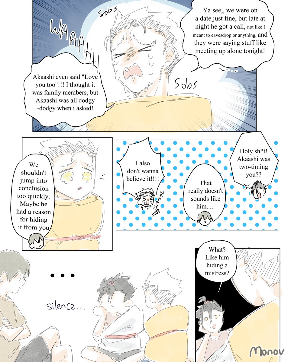 MonovArt's tweet photo. Why hello there, sorry for the long hiatus! (´ . .̫ . `)
I'm back for now~ Will continue uploading regularly this month, I'm not sure about next month so we'll see! Enjoy💖

I'm also active again on patreon! there will be latest chapter available there~

(1/3)
#Bokuaka #Haikyuu https://t.co/kZaO39IOvL