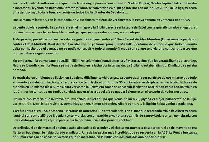 labibliapenyera's tweet image. La historia de como, cuando, donde y por qué nació la @labibliapenyera...
"62-62. 12 segundos y 4 décimas en el reloj de posesión. Vidal se dispone a sacar en campo ofensivo. Le pasa el balón a Nico. Este pide a Kulvietis, Ventura y al propio Vidal que se abran..."