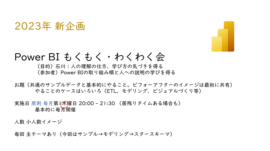 もくもく会だから、木曜日！😁👍
#PowerBIもくもくわくわく会 #PBIJP #PowerBI