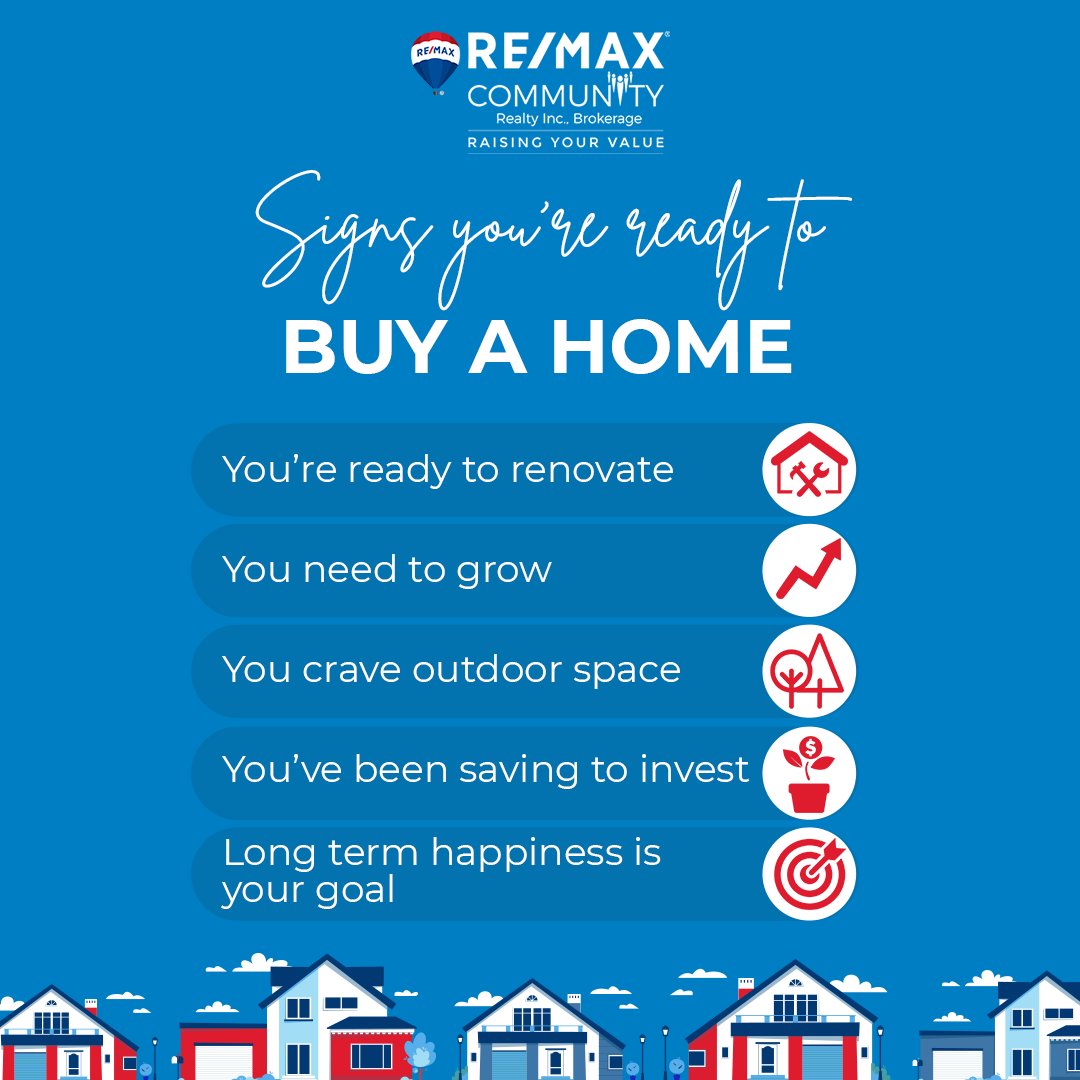 remaxcomrealty's tweet photo. Buying a house is a good way to start building financial security.
If you frequently find yourself wondering, โShould I buy house?โ Deciding whether to rent or buy a home is a major decision.
#remax #RemaxCommunity #canada #toronto #realtors #realestate https://t.co/hJfDEmKvAs