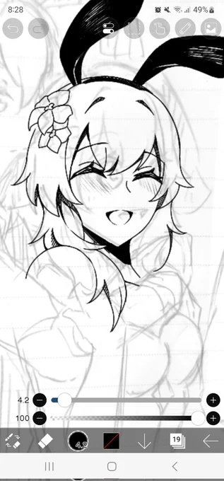 白玉子さんラフ無視して絵を描く癖やめろって言ってるでしょ 
