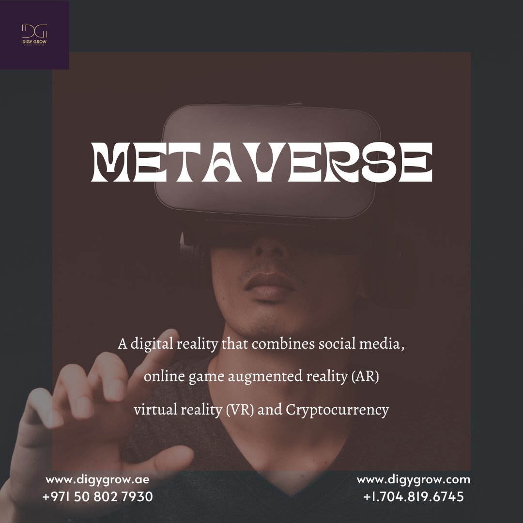 A #digitalreality that combines #socialmedia, #onlinegame #augmentedreality, #virtualreality and #Cryptocurrency is #metaverse!

#metaversegeneration #metaversehuman #virtualrealityheadset #virtualrealityworld #newreality #metaversegames #technologytrends #technologyrocks