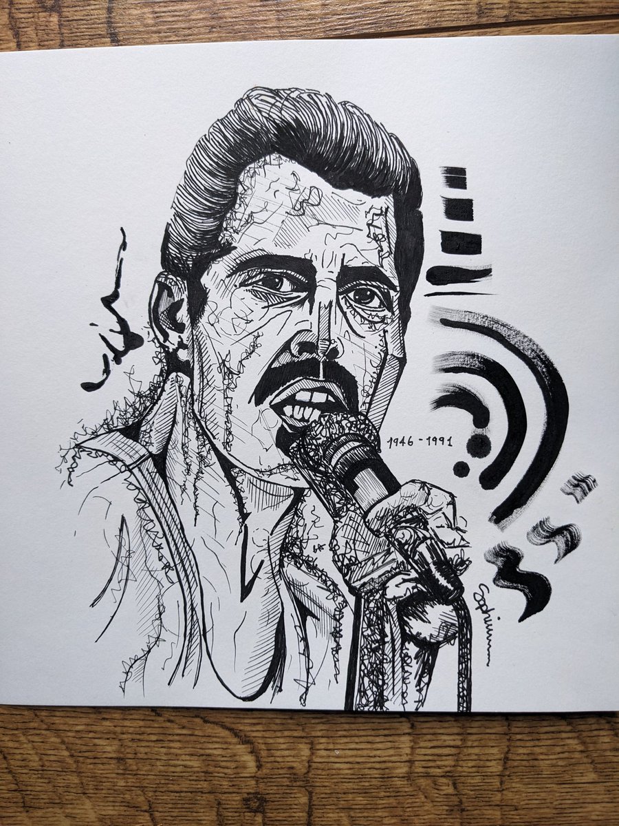 Please see below for my Freddie Mercury Doodle. 20cm x 20cm 

#artforsale #queenband #queenmusic #artistoftwitter #art #artist  #paintingsofinstagram  #drawingoftheday  #artoftheweek #freddiemercury #freddiemercuryforever @queen