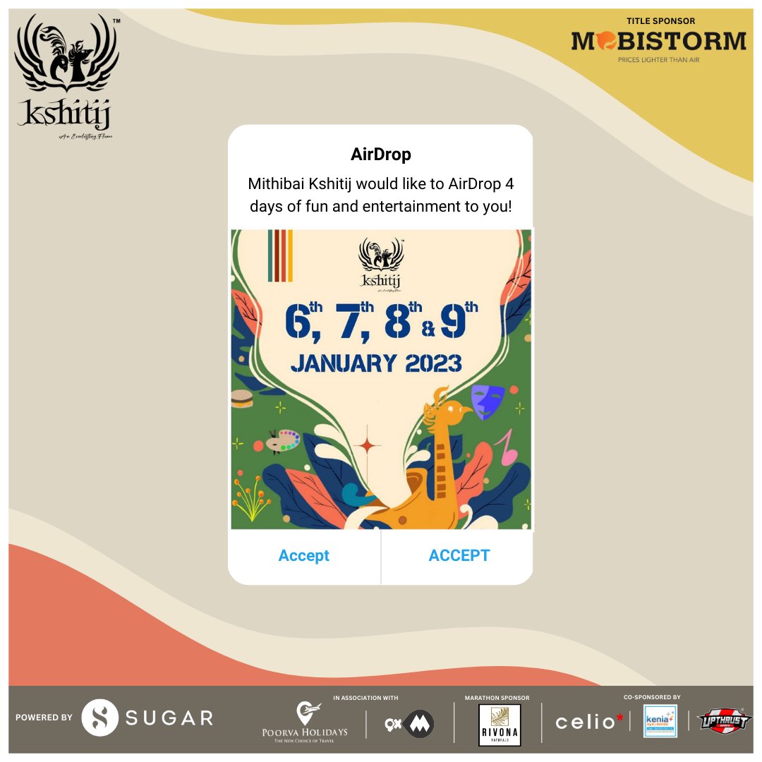 Mithibaikshitij's tweet photo. The human urge to uncontrollably click on accept again and again! 🤝🏻 

#15YearsOfKshitij #kshitij #collegefest #MithibaiCollege #culturalfestival #Mithibai #MithibaiKshitij #collegelife #explore https://t.co/Q5xuoGL0KQ