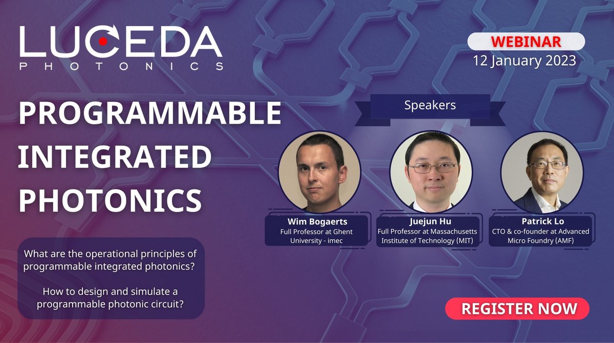 lucedaphotonics's tweet image. We look forward to seeing you at our #webinar on #programmable #integrated #photonics next week!😃 Don't miss this opportunity to learn from esteemed experts in the field, and stay up-to-date on the latest advancements.💡

Register now at: lucedaphotonics.com/event?search=p…