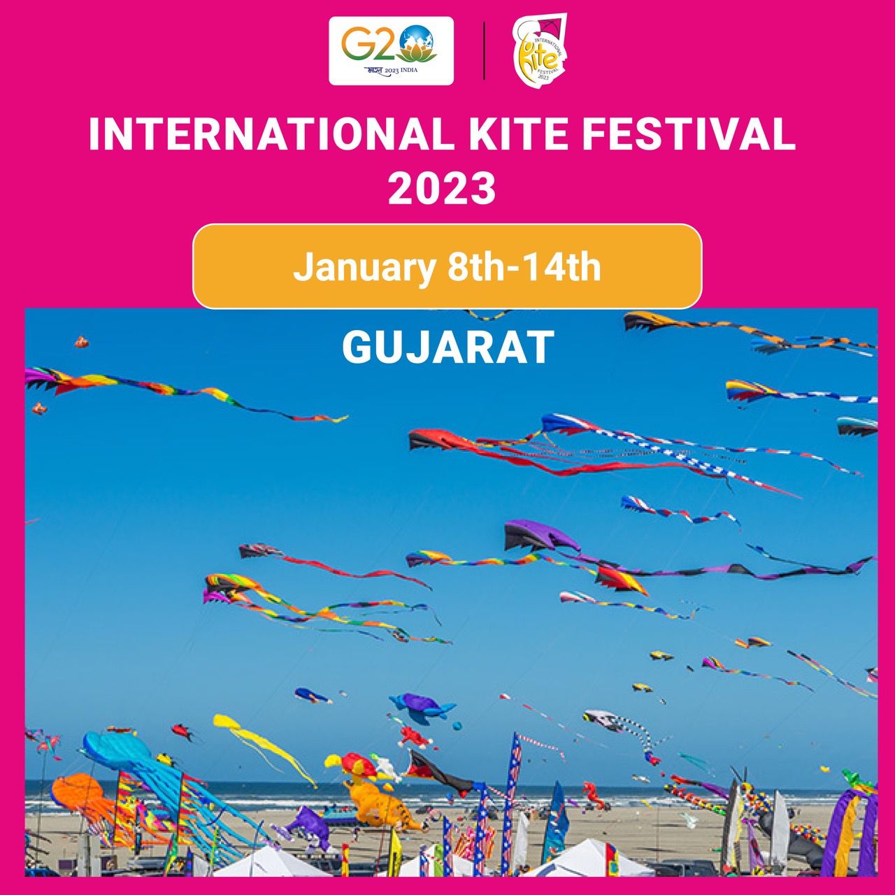 Gujarat’s International Kite Festival 2023 to be held from 8 to 14