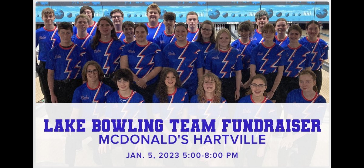 MaryMMeadows1's tweet photo. Today’s the day to support Lake Bowling! https://t.co/hwoY6V0aKa