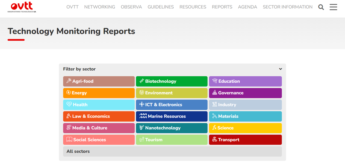 OVTTenglish's tweet photo. ๐ Do you want to get started in #technologymonitoring? Would you like to know any #technologyreports of your sector? Check #SectorInformation and explore more open resources: https://t.co/ReHNqcyW1B #osint #businessintelligence #trends #innovation https://t.co/R9BgTJJ9aJ