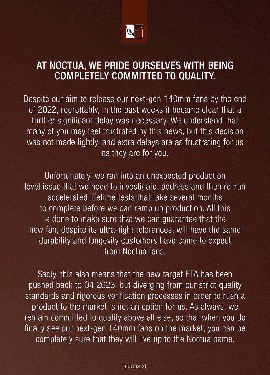 Noctua tweet media