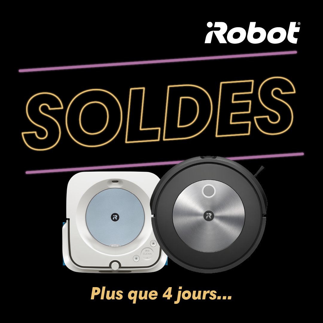 C’est les soldes chez iRobot, de quoi vous donner une bonne raison pour ne plus passer l’aspirateur vous même 👀  irobot.fr/fr_FR/fr/offre…