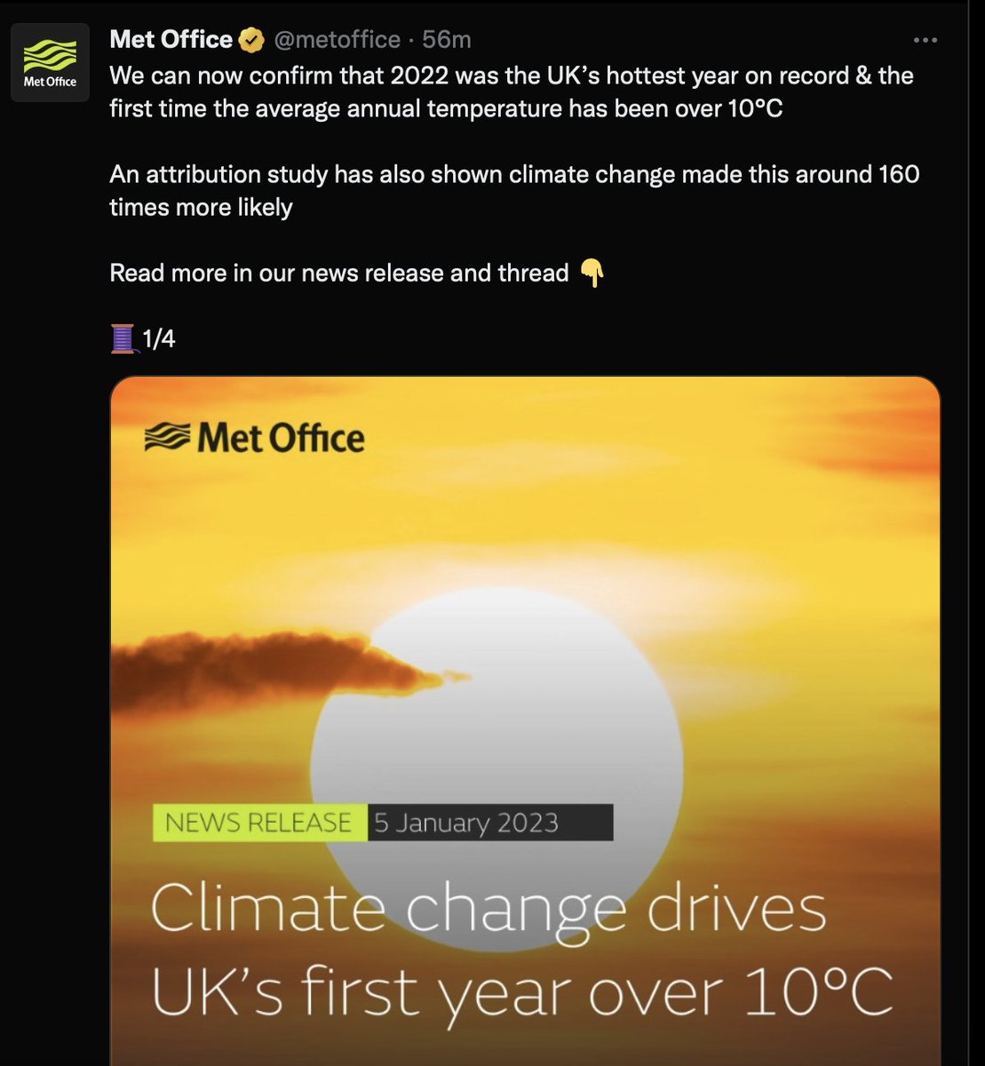 I am not a troublemaker. I dont want to piss anyone in the media off. But this is, as David Attenborough says, 'our biggest threat in thousands of years'. It should be front page news. Not Harry or celebrities or Rishi Sunak. EVERYTHING is at risk. youtube.com/watch?v=3D0oUr…