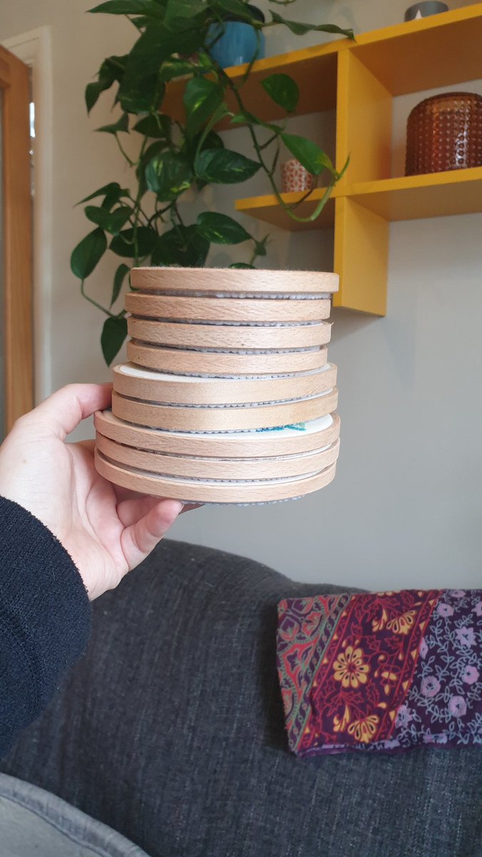 Nice growing stack of hoops ready to be photographed and listed! 

Additional photos in thread #etsyuk #handembroidery #handmadeintheuk #madeinmanchester #etsymanchester