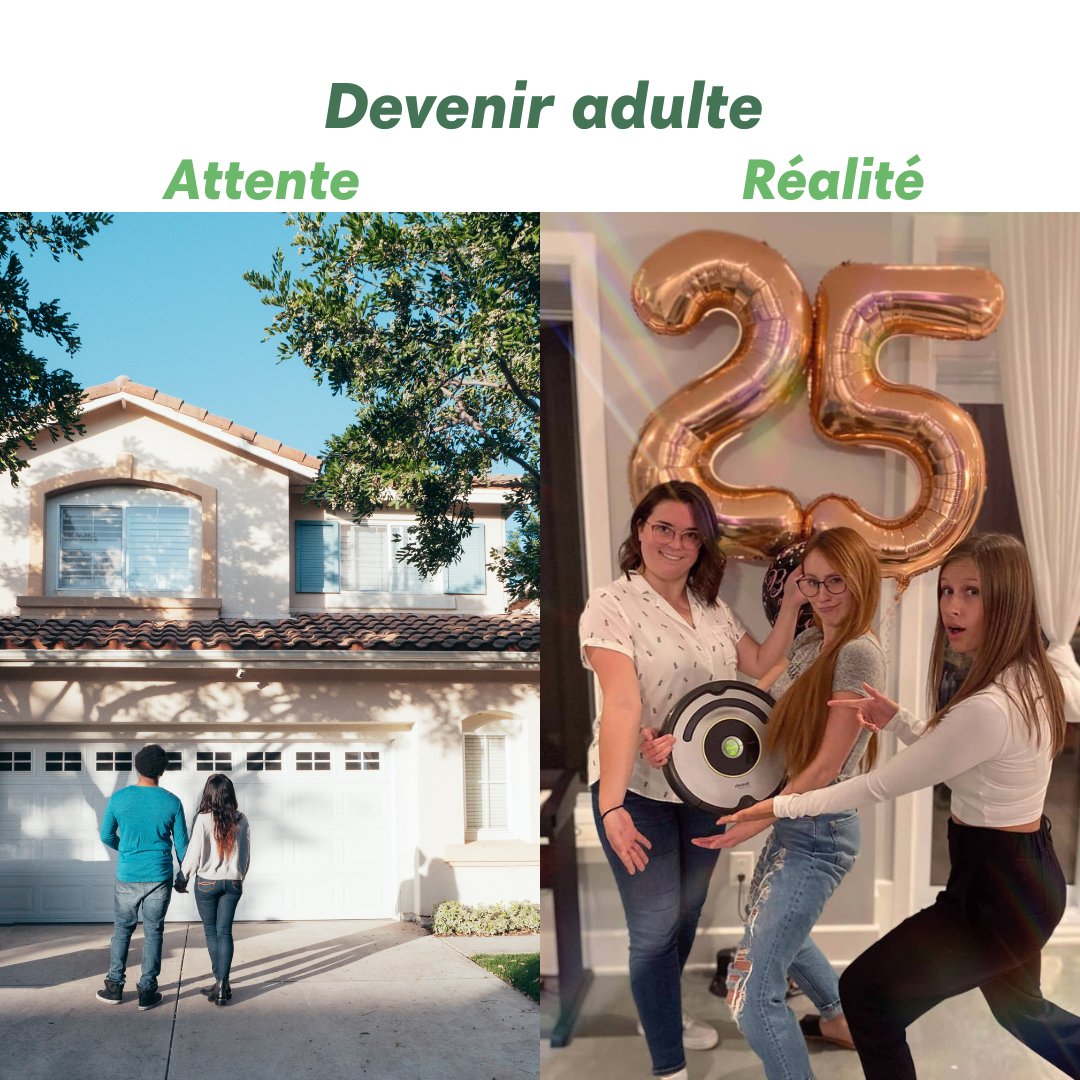 Ce à quoi vous vous attendiez en devenant adulte… 
VS ce qui vous attend réellement… : s’offrir un #Roomba 🥰

Qui se reconnaît ? 🙋 irobot.fr