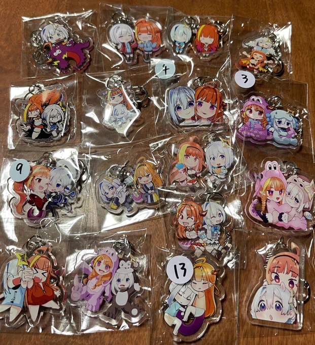 #knccアンソロ サークルスペースで頒布されていたアクキー全種が手元に届きました表紙ほぼ再現ありがたや〜 