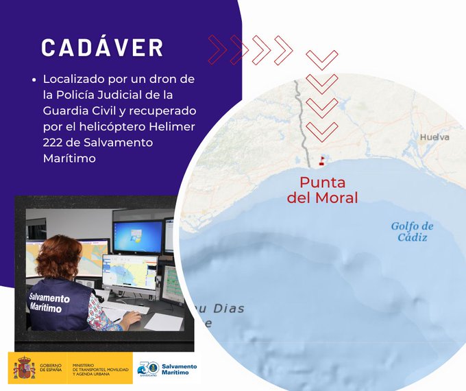 DiarioHuelva's tweet photo. 🔴 ÚLTIMA HORA | Localizan con un dron el cadáver de un mariscador que llevaba dos días desaparecido @guardiacivil @salvamentogob https://t.co/Ebt9BWFzl4 https://t.co/OzHOf6tnvo