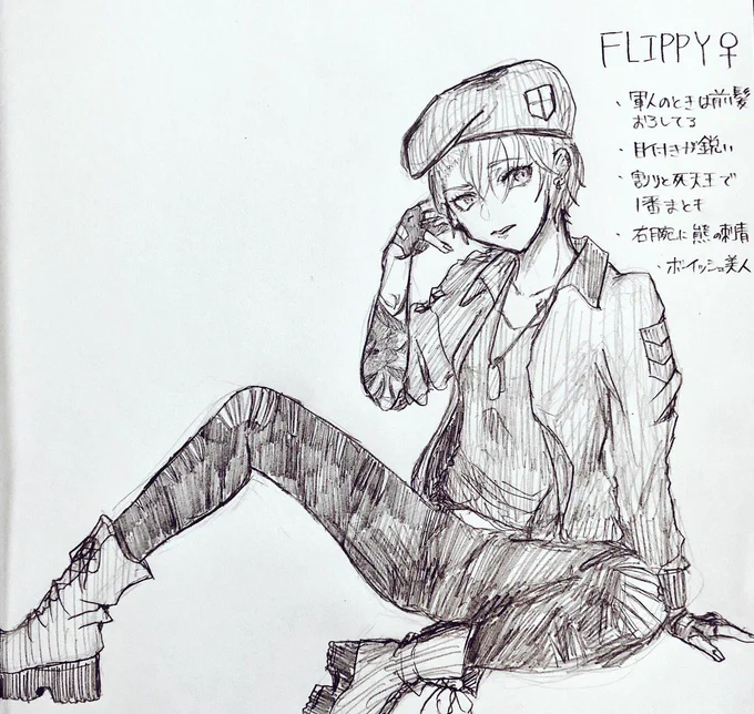 この前作って見て懐かしくなったから昔描いた死天王女体化引っ張り出してきた 