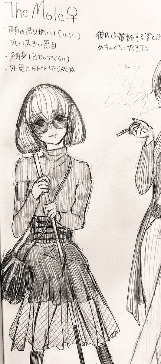 この前作って見て懐かしくなったから昔描いた死天王女体化引っ張り出してきた 