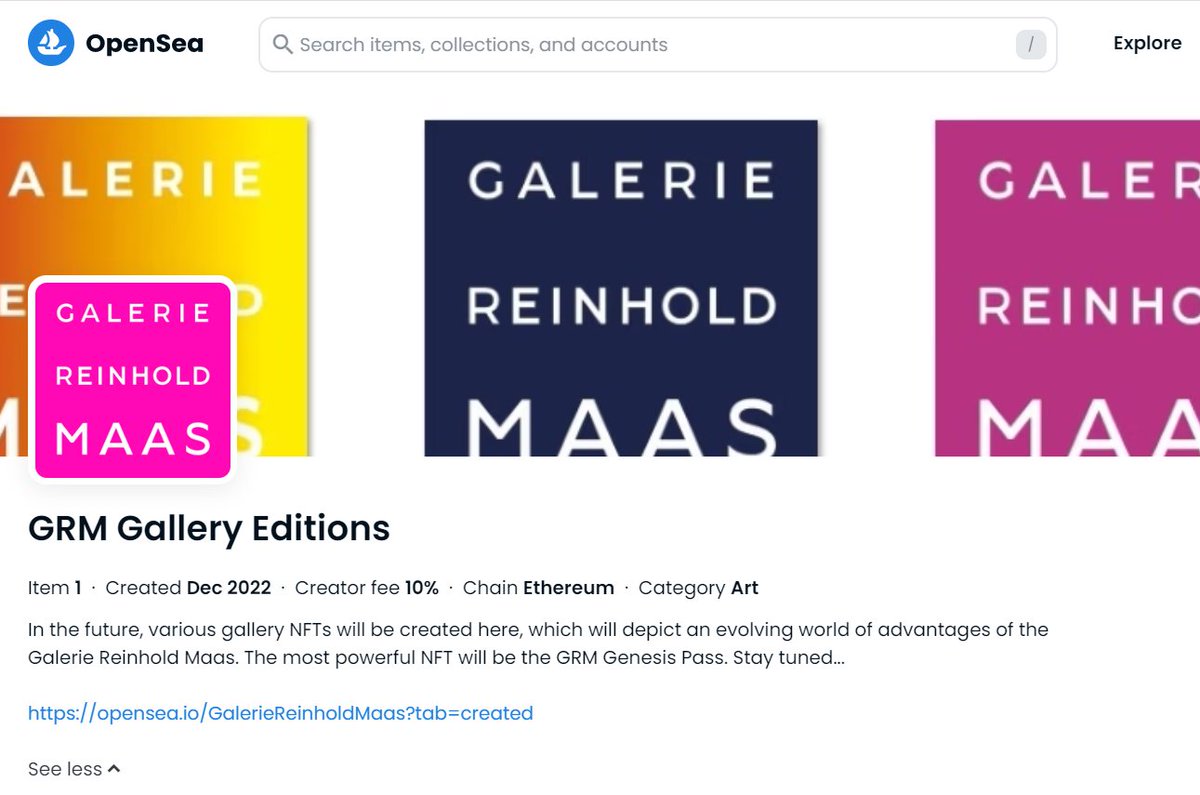 michaux1810's tweet photo. Giveaway season: Follow us, Like and Retweet and enter the raffle for 2 NFTs of our artist editions - every Sunday until end of January.
Some Alpha for you: In January we will give away a unique 1/1 art piece NFT.
Start here: Hold our GRM Genesis Pass NFT.
https://t.co/MRE7mvIOC2 https://t.co/hxinns32rT