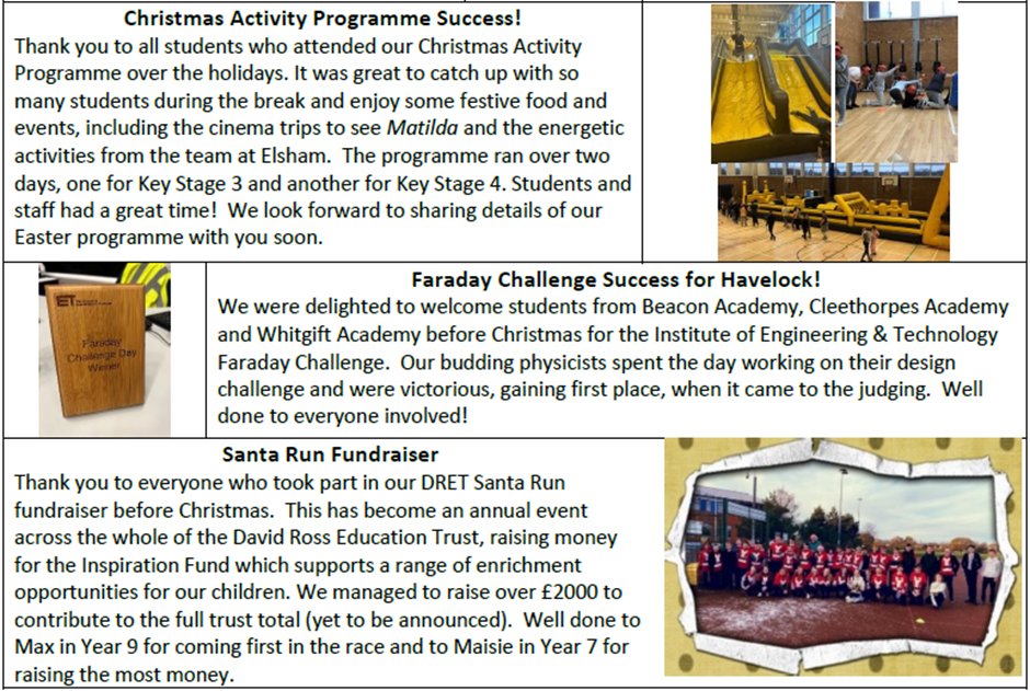 HavelockAcademy's tweet photo. Extracts from our latest Newsletter. See our website for the full version. #TeamHavelock https://t.co/whJqI2kXaj