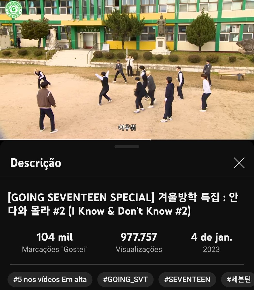 going_svt's tweet photo. I Know I Don't Know #2 received 977.757 views in the first 24H. It's the 8th highest 24H views ever. 🔥
#GOING_VIEW #세븐틴 @pledis_17 https://t.co/pfI9d06aDx