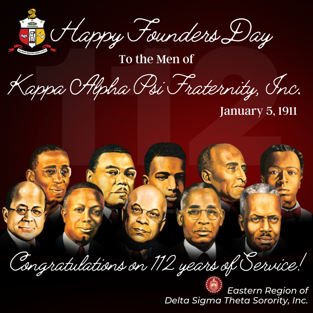 Happy Founders Day to the men of Kappa Alpha Psi Fraternity, Incorporated. Congratulations on 112 years of Service.