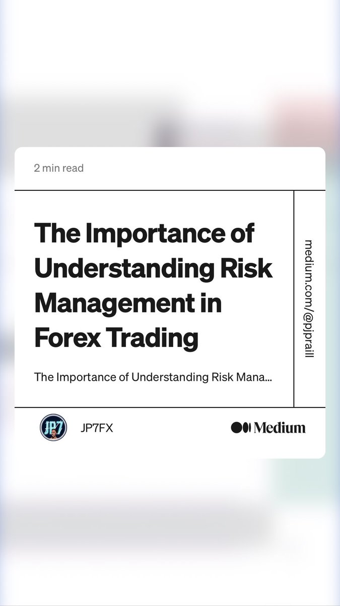 Jp7Fx's tweet photo. “The Importance of Understanding Risk Management in Forex Trading” by JP7FX
https://t.co/9xLFOCUtYo https://t.co/r18o6TM0qv