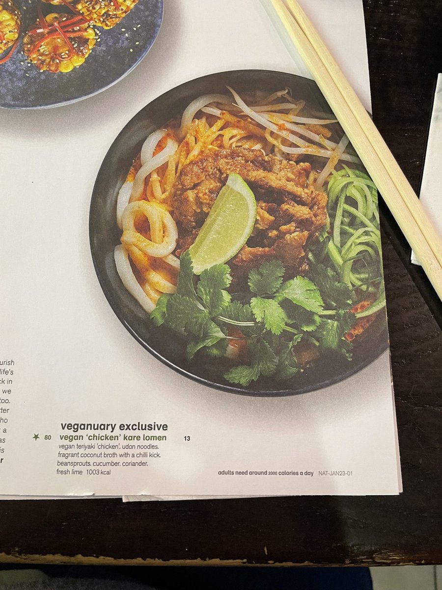 Oh yeahhh the  new paper mats. I’m waiting for my food. Swapped udon for ramen noodles though. Can’t wait. <a href="/wagamama_uk/">wagamama uk</a>  #Veganuary